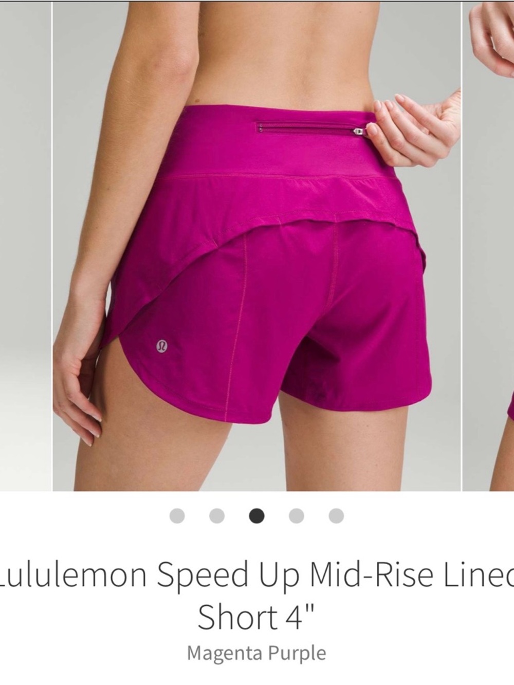 lululemon athletica Speed Up Mid-Rise Lined Short 4" - Magenta